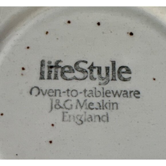 J&G Meakin LifeStyle Cup & Saucer Speckled Ceramic Brown Edge - Picture 5 of 7